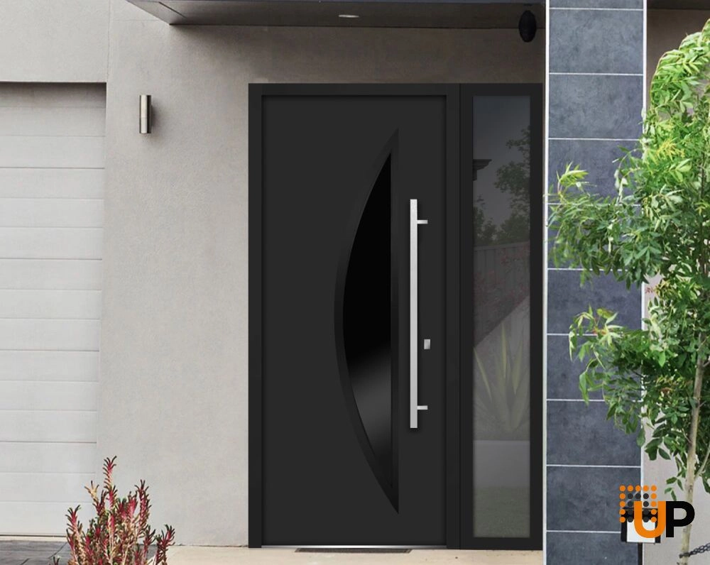 Metal Side Lite for Entry Door Black-12" x 82" photo#3