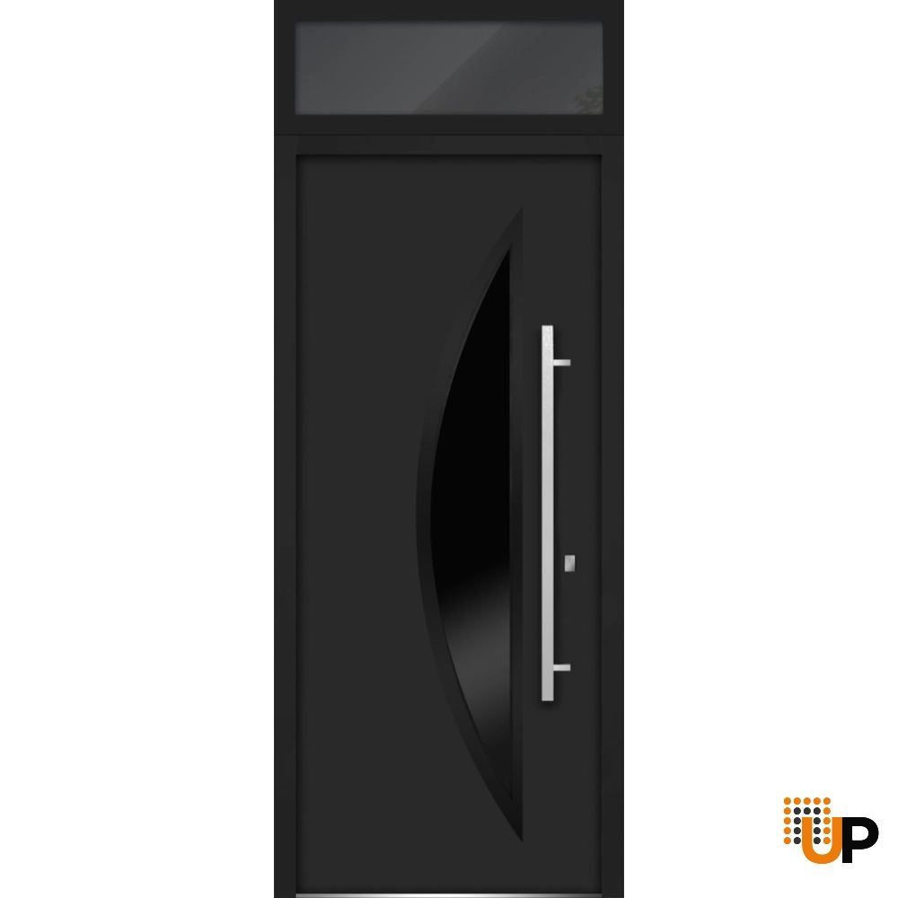 Metal Top Lite for Entry Door Black-38" x 16" photo#2
