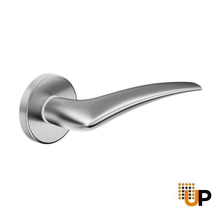 Door Euro Handle LINEAR for Magnetic Lock, Satin Chrome, Passage photo#1