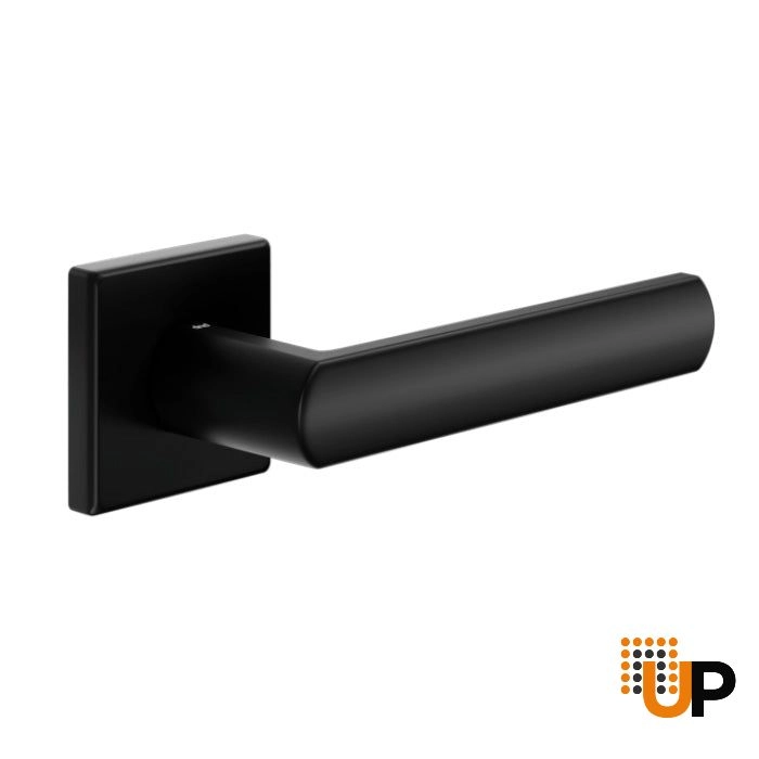 Door Euro Handle LUCE02 for Magnetic Lock, Black, Passage photo#1