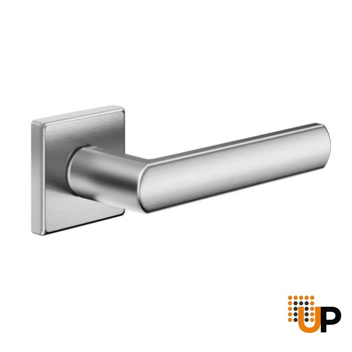 Door Euro Handle LUCE02 for Magnetic Lock, Satin Chrome, Passage photo#1
