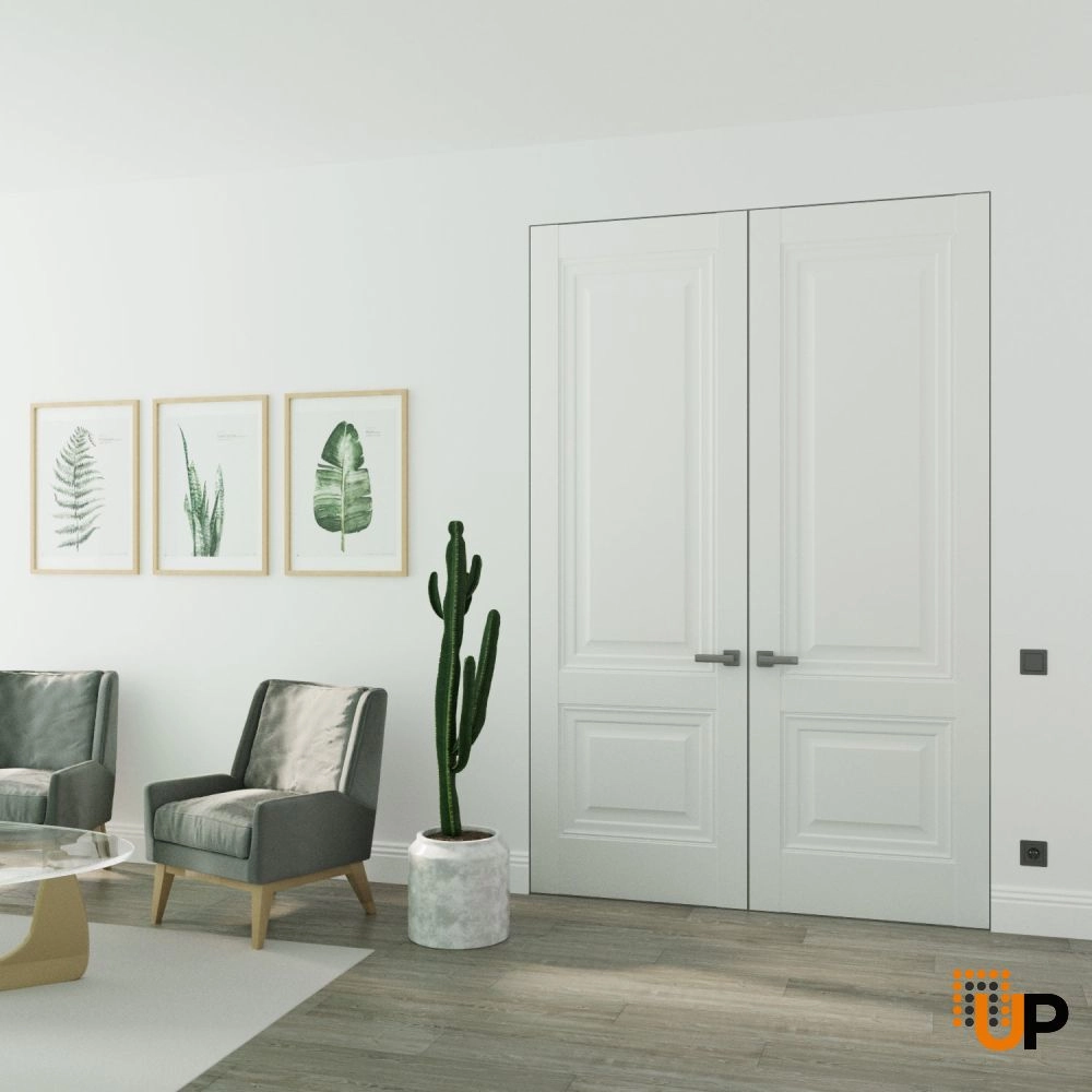 Lucia 8831 interior frameless double doors 36x80 (2* 18x80) white Photo #2