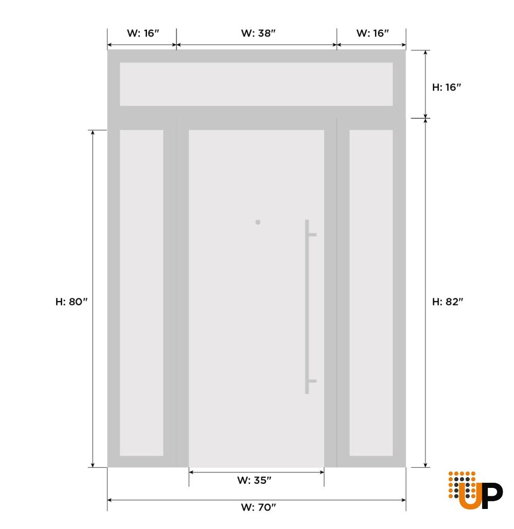 Single swing metal-aluminum modern exterior door | Deux 1705 White | 68 x 96 photo#7