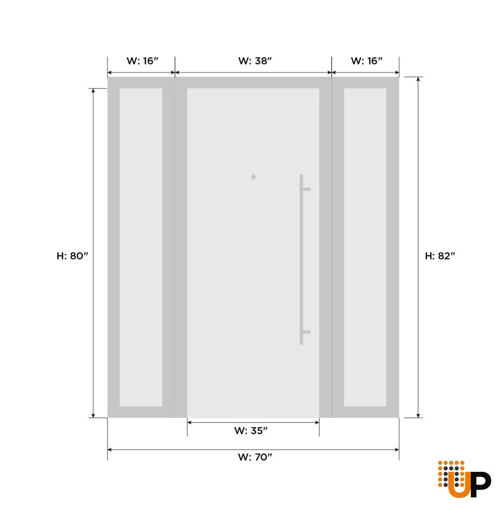 Single swing metal-aluminum classic exterior door with triplex glass | Ronex 1477 Black | 68 x 80 photo#7