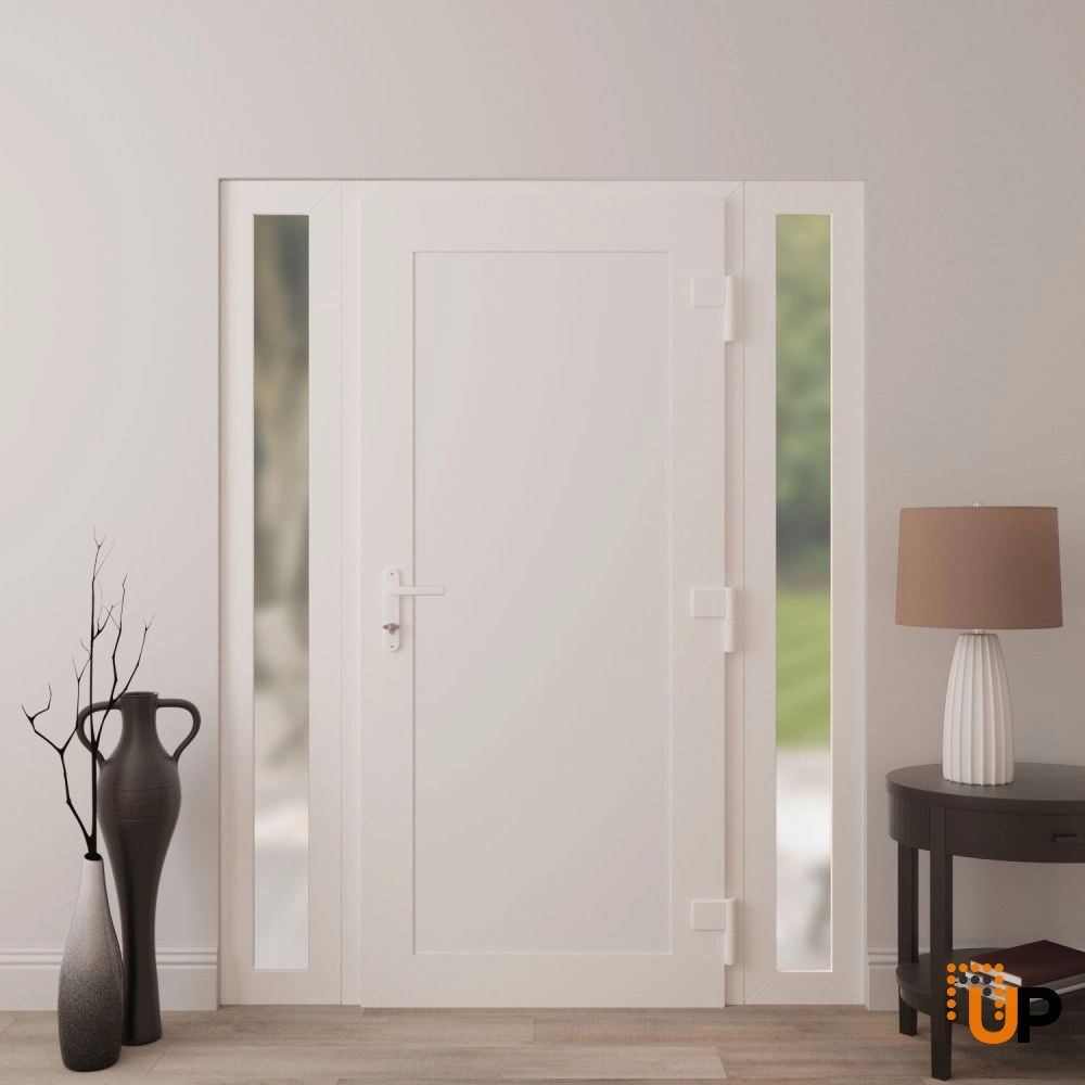 Single swing metal-plastic modern exterior door | Manux 8111 White | 60 x 80 photo#4
