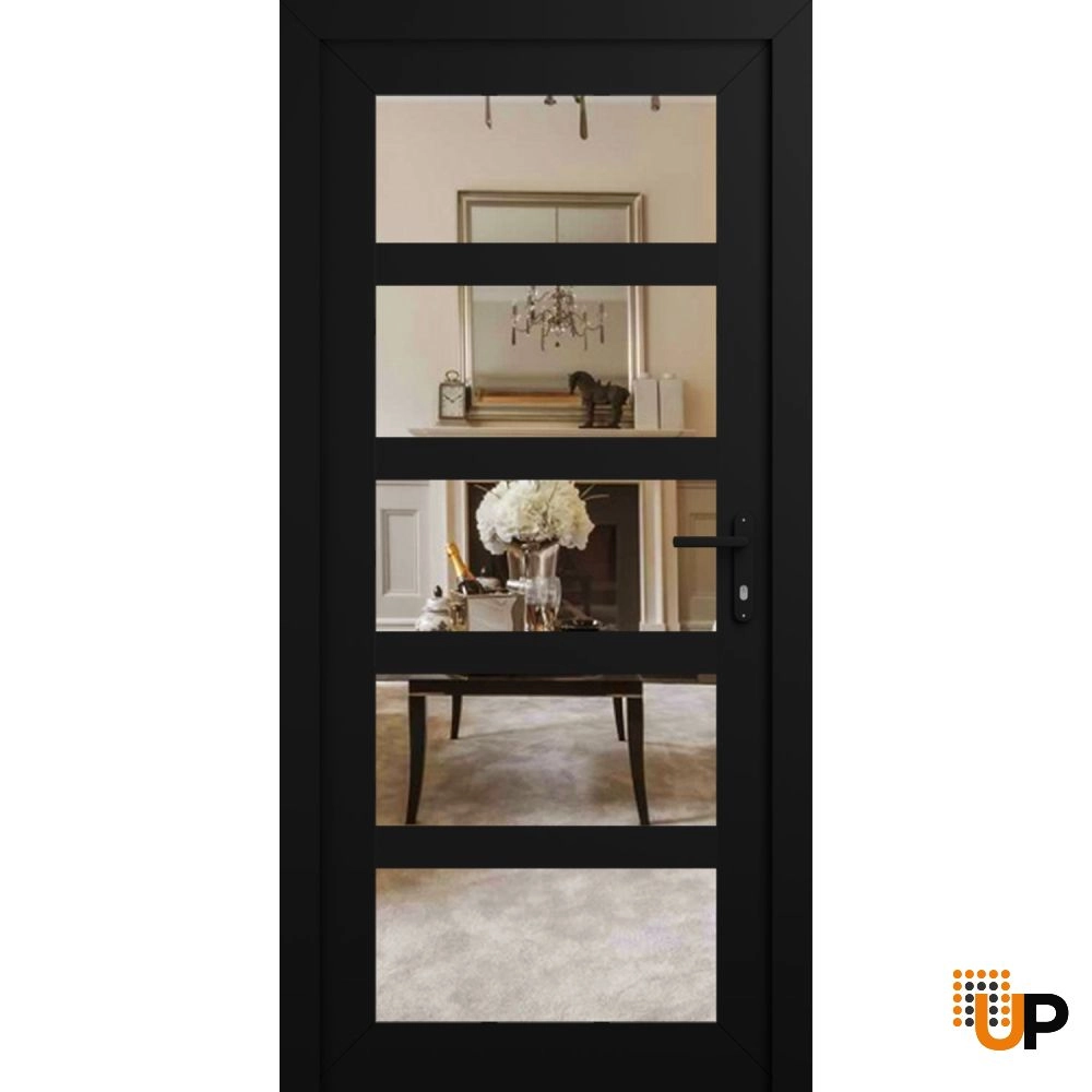 Manux 8522 exterior metal-plastic door 30x80 black upvc Photo #1
