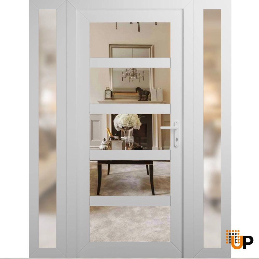 Manux 8522 exterior metal-plastic door 54x80 (12+30+12x80) white upvc Photo #1