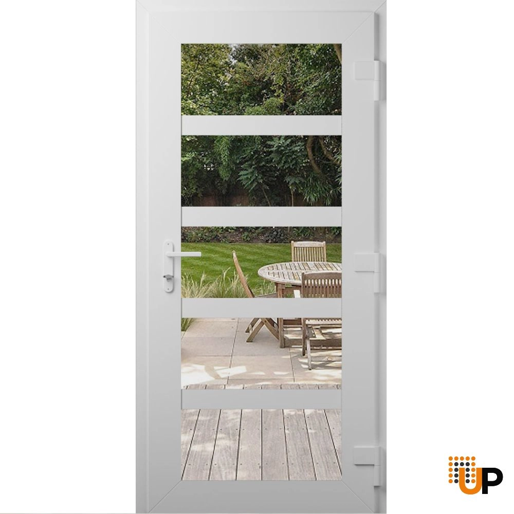 Manux 8522 exterior metal-plastic door 36x80 white upvc Photo #2