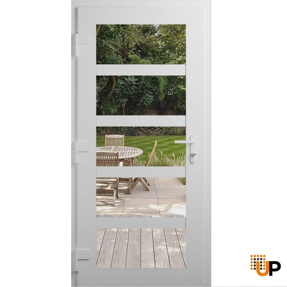 Manux 8522 exterior metal-plastic door 36x80 white upvc Photo #2