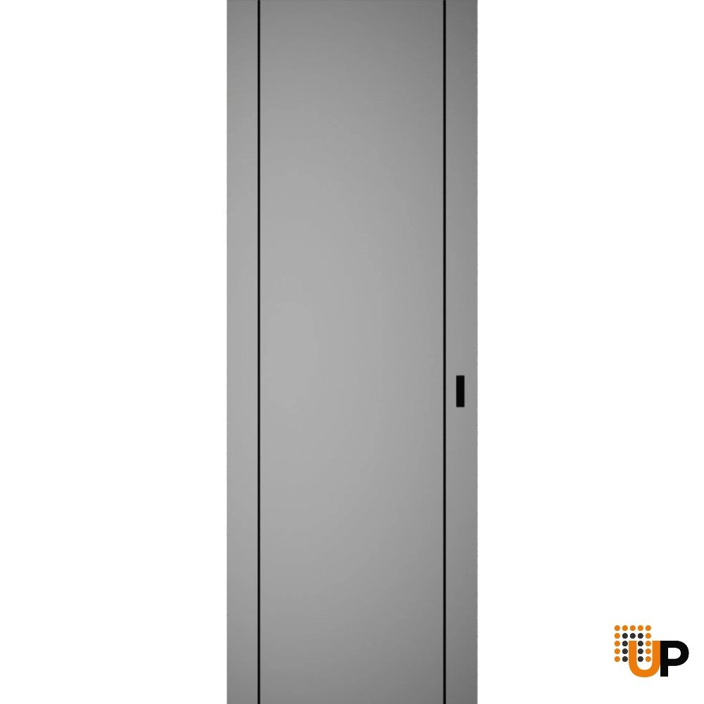 Single solid wood with honeycomb sliding modern interior hidden barn door | Planum 0017 Matte Grey | 28 x 80 photo#1