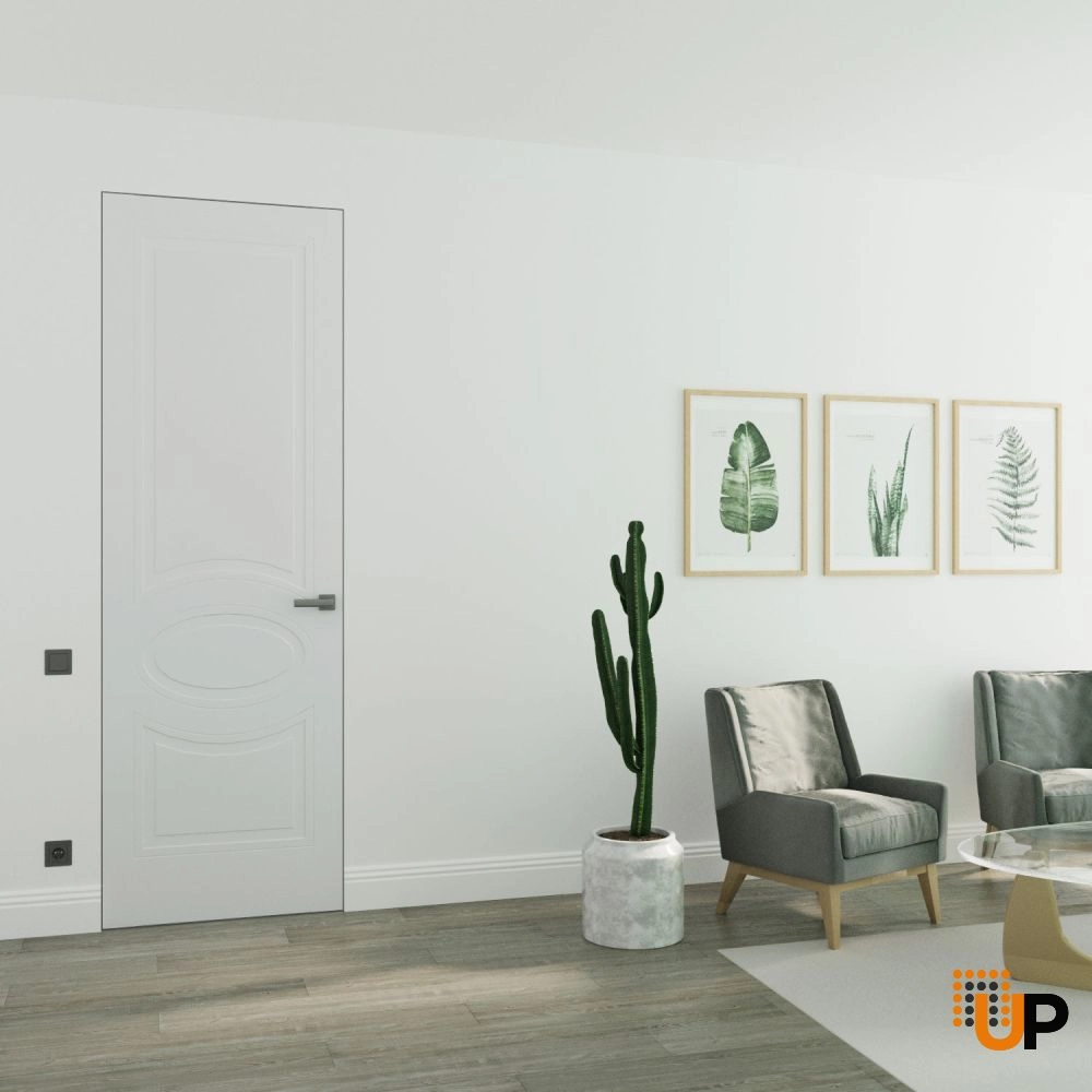 Mela 7001 interior frameless doors 18x80 white Photo #2