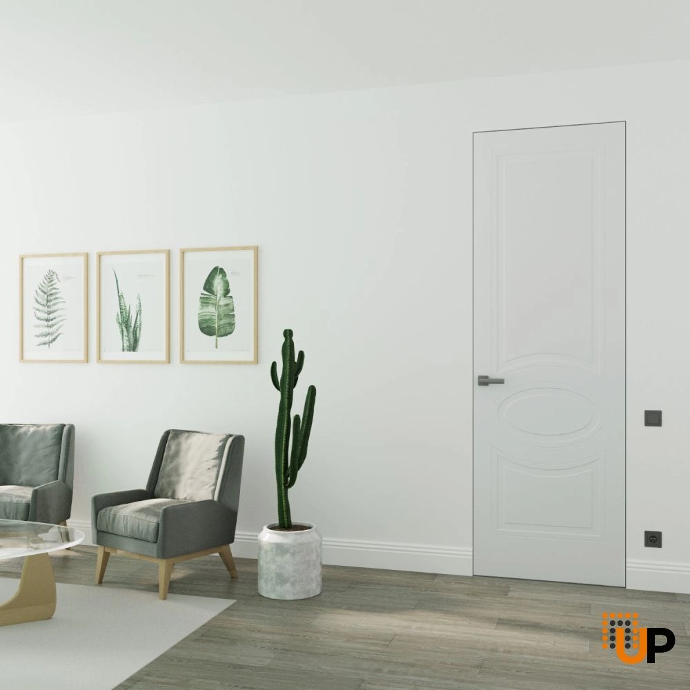 Mela 7001 interior frameless doors 18x80 white Photo #2