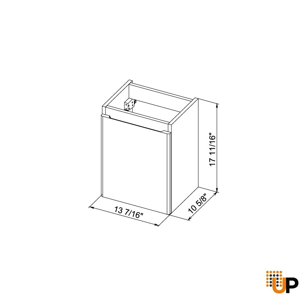 Modern Wall-Mounted Bathroom MINI-Vanity with Washbasin | Comfort Rosewood Collection | Non-Toxic Fire-Resistant MDF photo#8