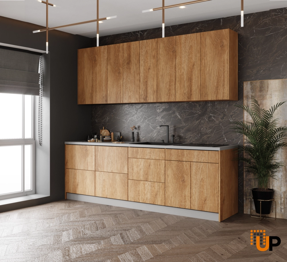 Kitchen Fusion Collection Natural Teak Color Base Size 8.5Ft Wide photo#2