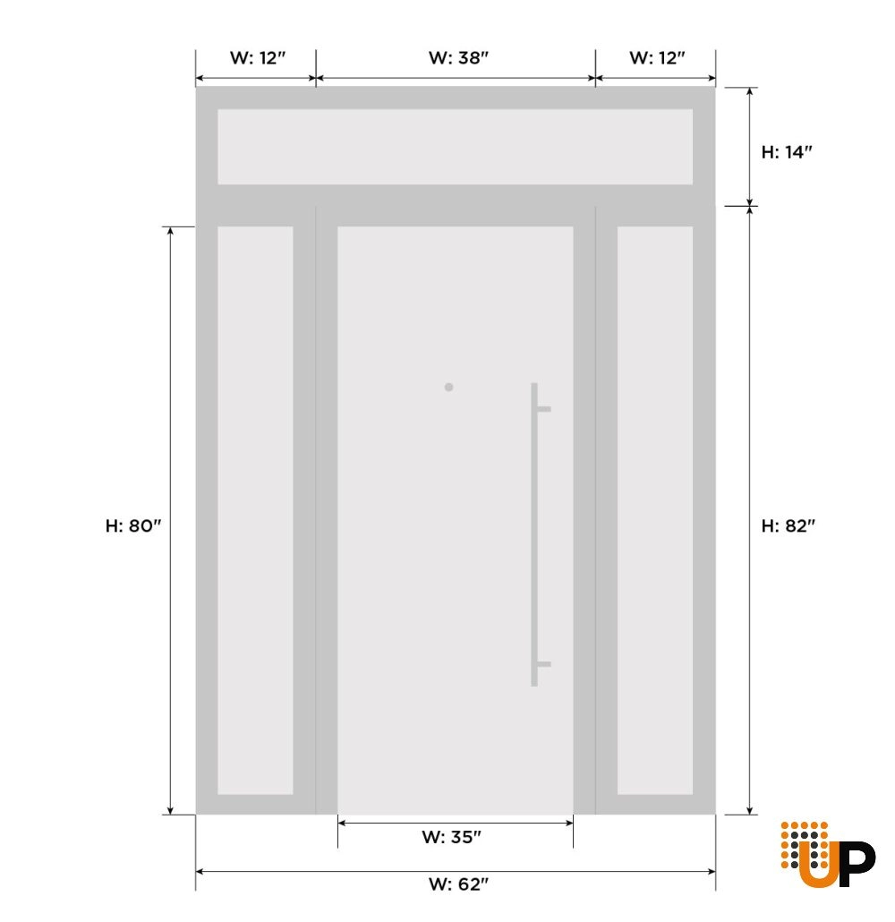Single swing vinyl modern exterior door with tempered glass | Manux 8002 Black | 60 x 94 photo#7
