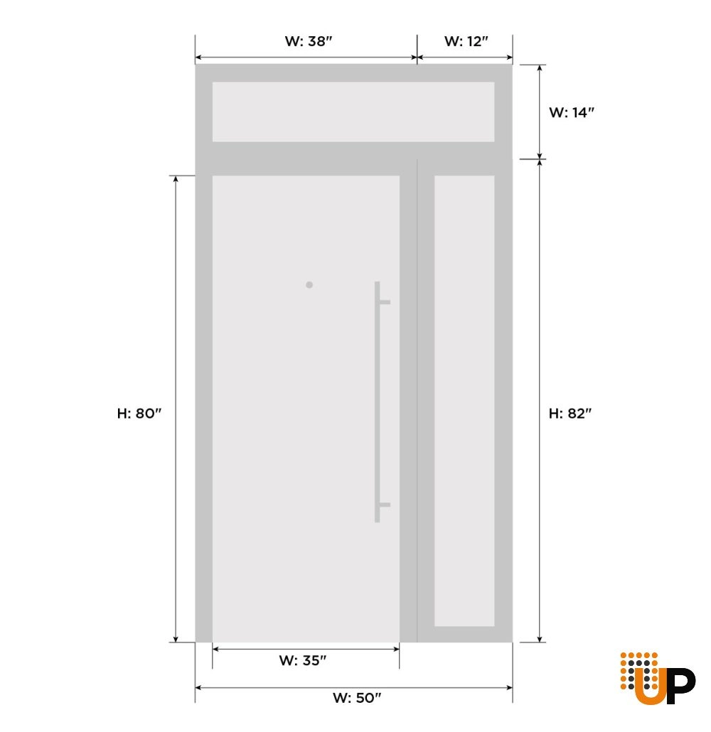 Single swing metal-plastic modern exterior door | Manux 8111 White | 48 x 94 photo#5