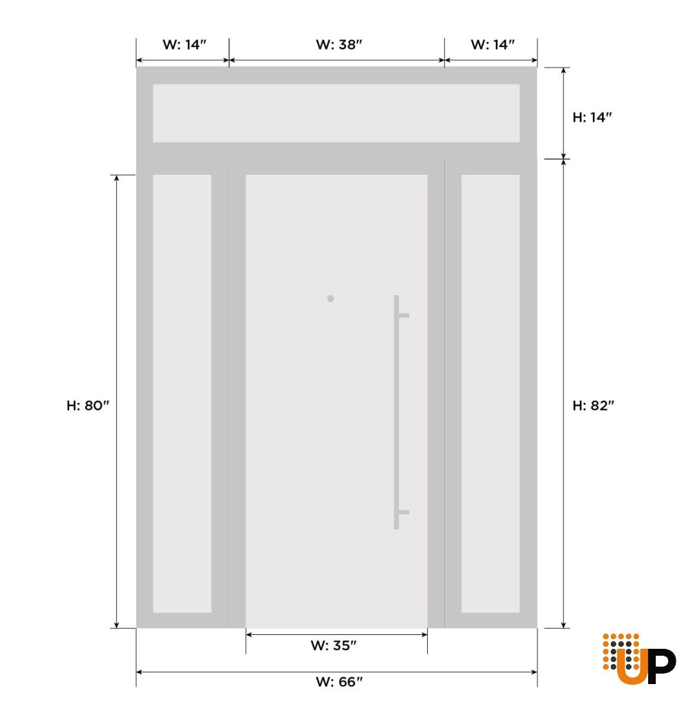 Single swing vinyl modern exterior door with tempered glass | Manux 8933 White | 58 x 94 photo#5