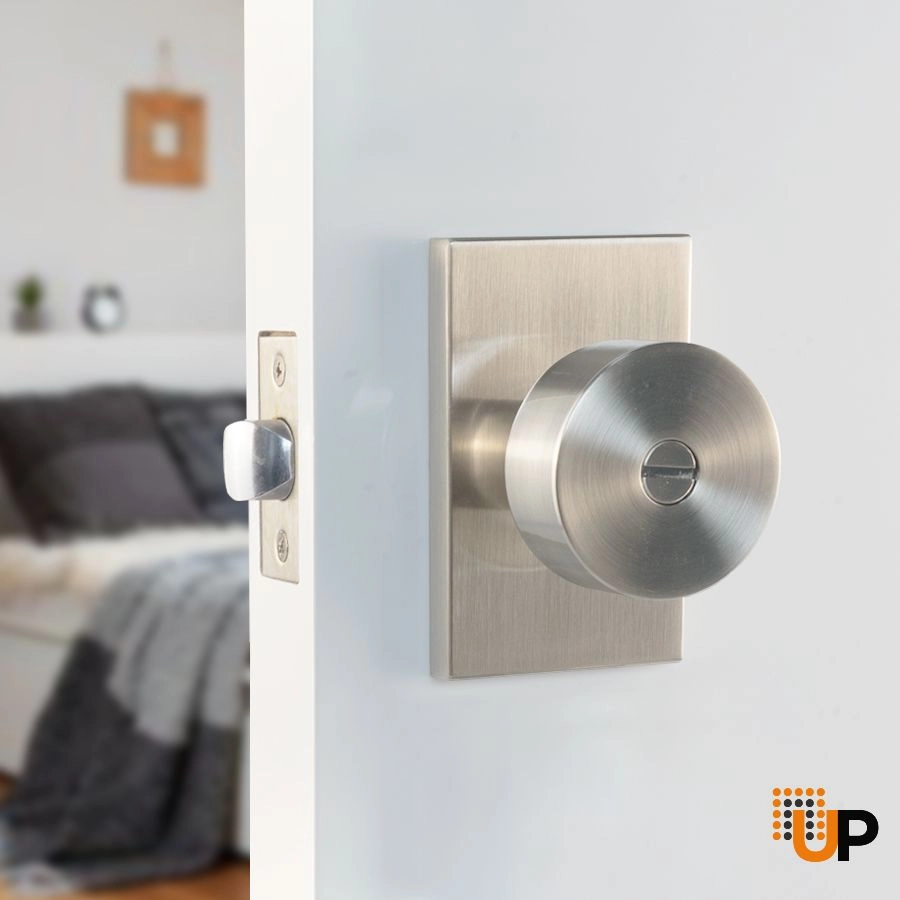 MILAN Classic Design Round Handle-Satin Nickel-Privacy (bathroom-bedroom lock) photo#2