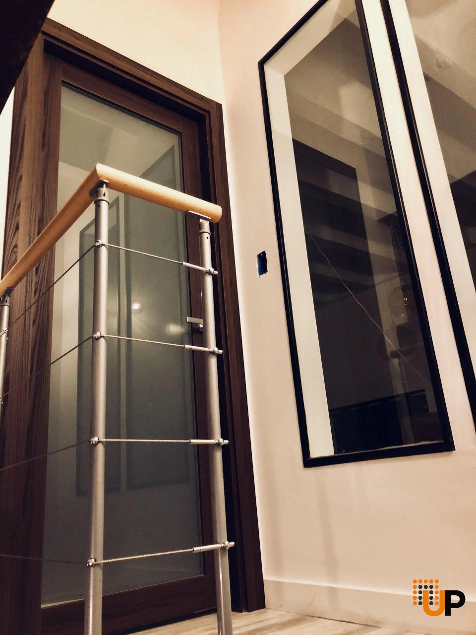 Single solid core luxury interior swing door with frosted glass | Planum 2102 Chocolate Ash | 18 x 80 photo#4