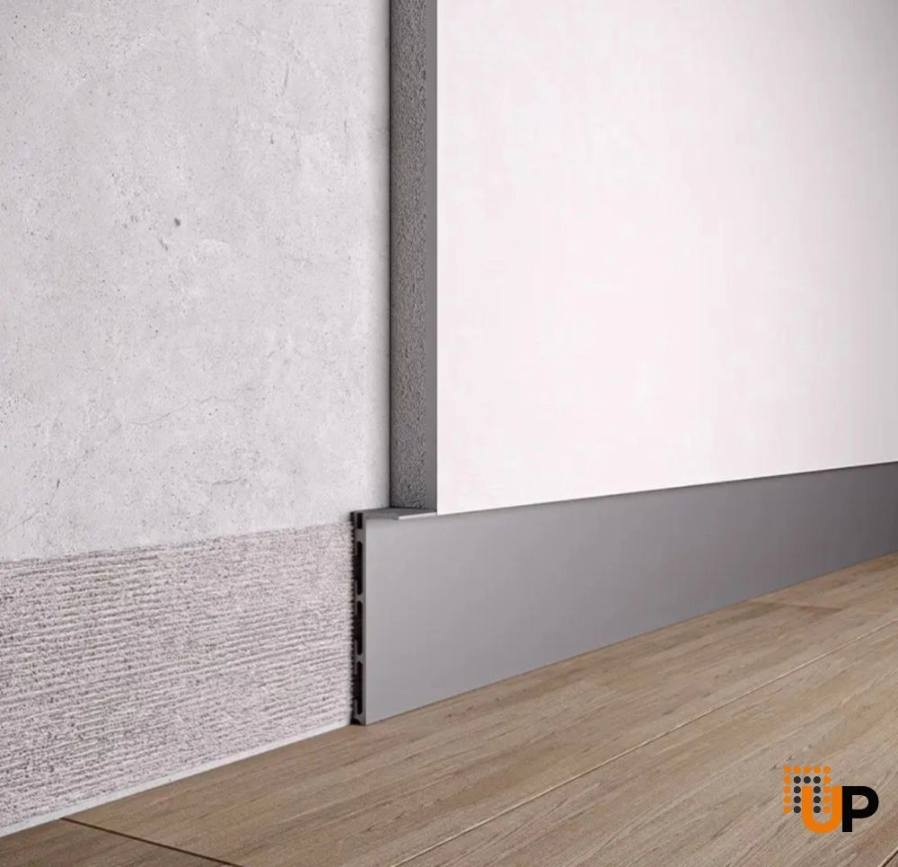 Armalux 10Ft One Piece | Baseboard for Hidden Doors | Aluminum Slim Profile photo#1
