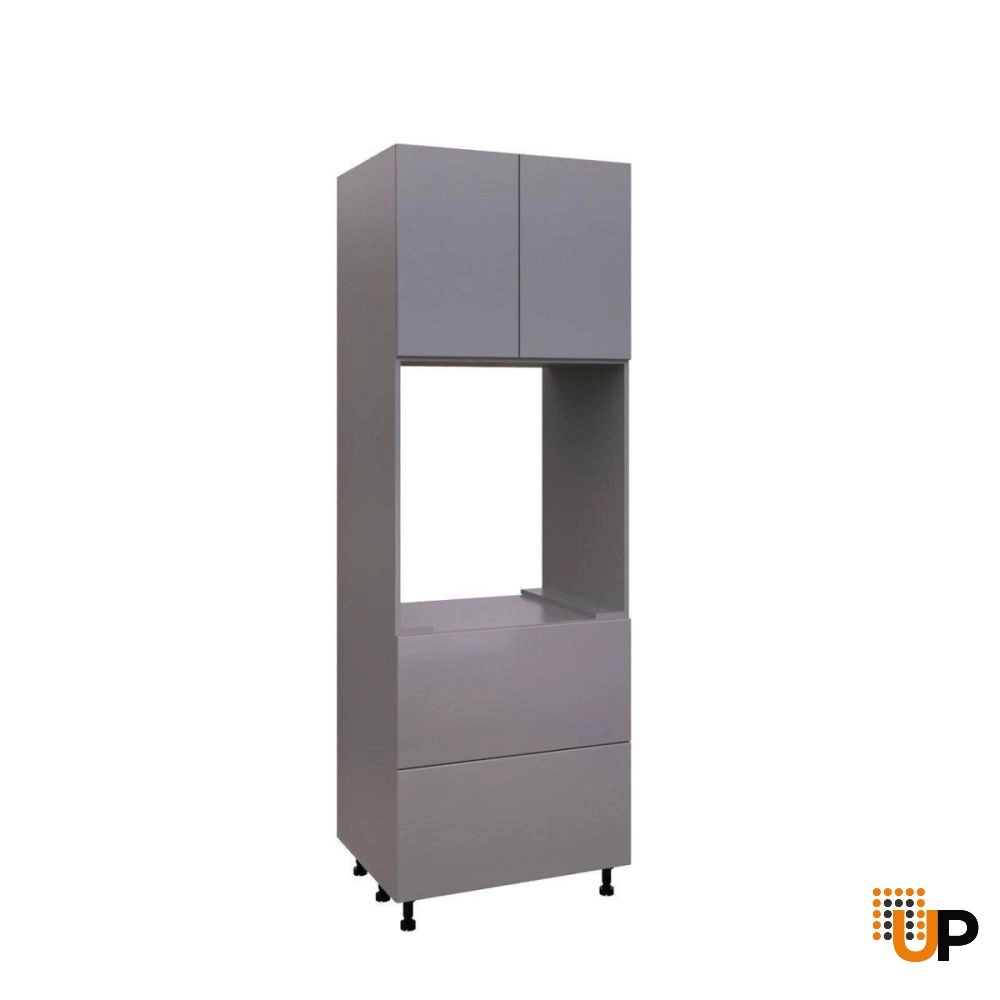 UDOC3096DD-SD-GRE Tall Double Oven Cabinets -with Grey Gloss door photo#1