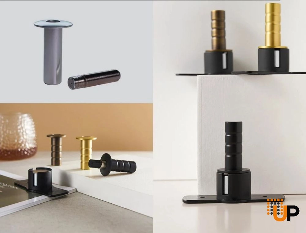 Magnetic Hidden Door Stopper Black photo#3