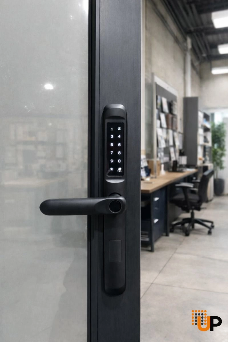 Smart FingerPrint Handle and Lock for Metal-Plastic Upvc Door photo#4