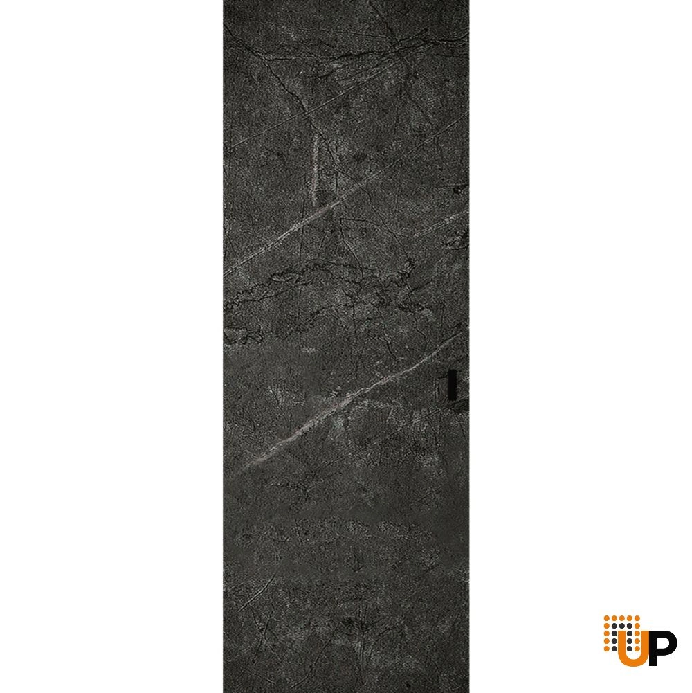 Single solid wood with honeycomb sliding modern interior hidden barn door | Planum 0010 Pietra | 28 x 80 photo#1