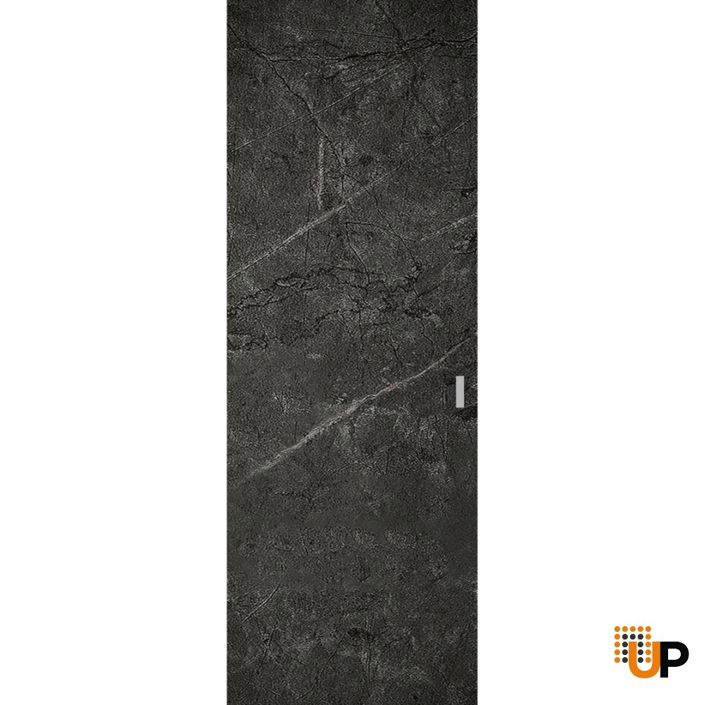 Single solid wood with honeycomb sliding modern interior hidden barn door | Planum 0010 Pietra | 28 x 80 photo#1