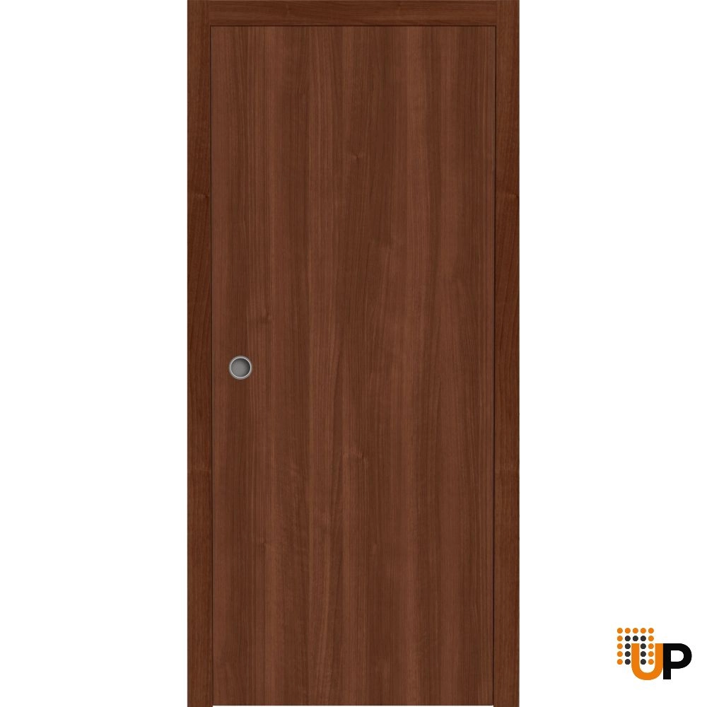 Single solid wood with honeycomb sliding interior pocket door | Basic 3001 Walnut Franko | 36 x 80 photo#1
