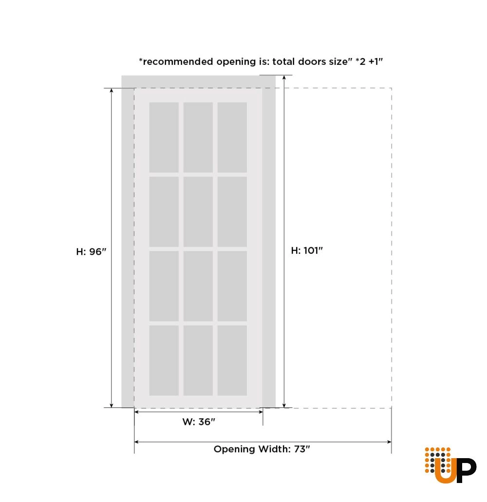 Single solid core sliding luxury interior pocket door with mirror glass | Lucia 1299 White | 36 x 96 photo#5