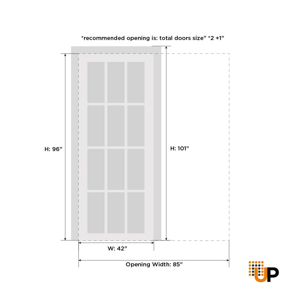 Single solid core sliding interior pocket door with frosted glass | Quadro 4113 Ginger Ash | 42 x 96 photo#2
