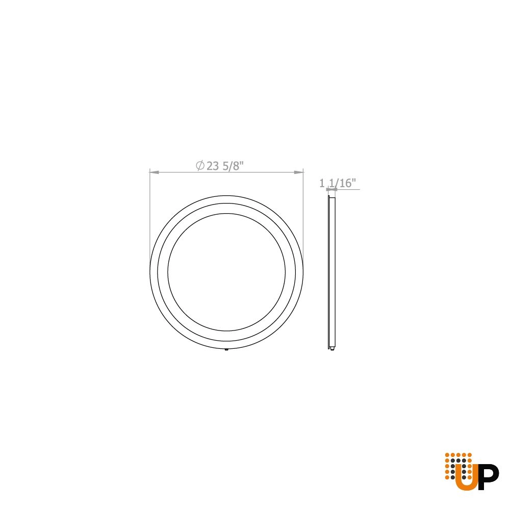 Led Mirror For Bath Vanity Omega R-line Collection - 24" photo#5