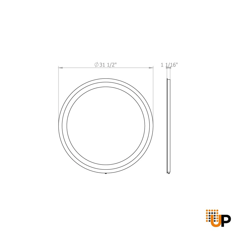 Led Mirror For Bath Vanity Omega R-line Collection - 32" photo#5