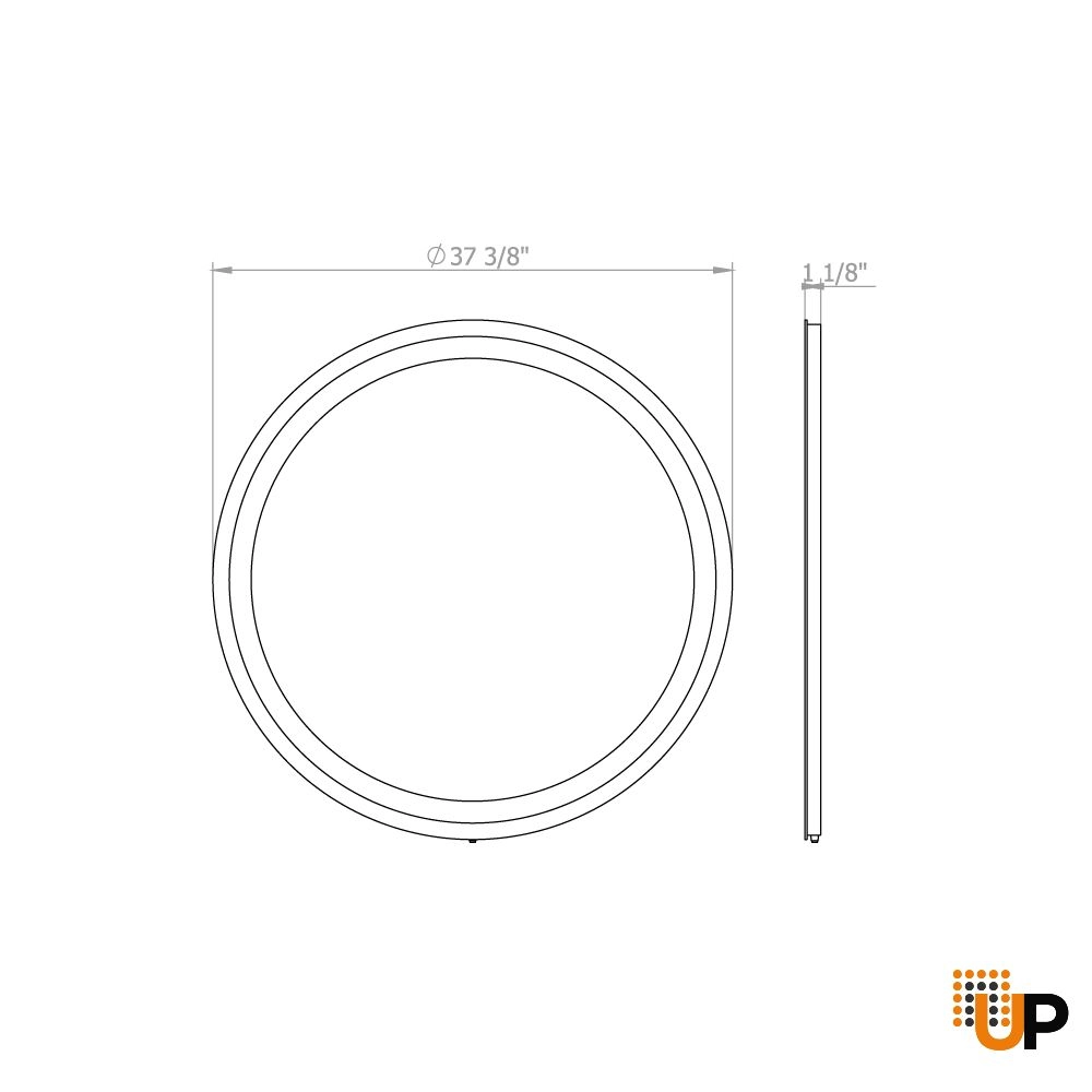 Led Mirror For Bath Vanity Omega R-line Collection - 40"  photo#5