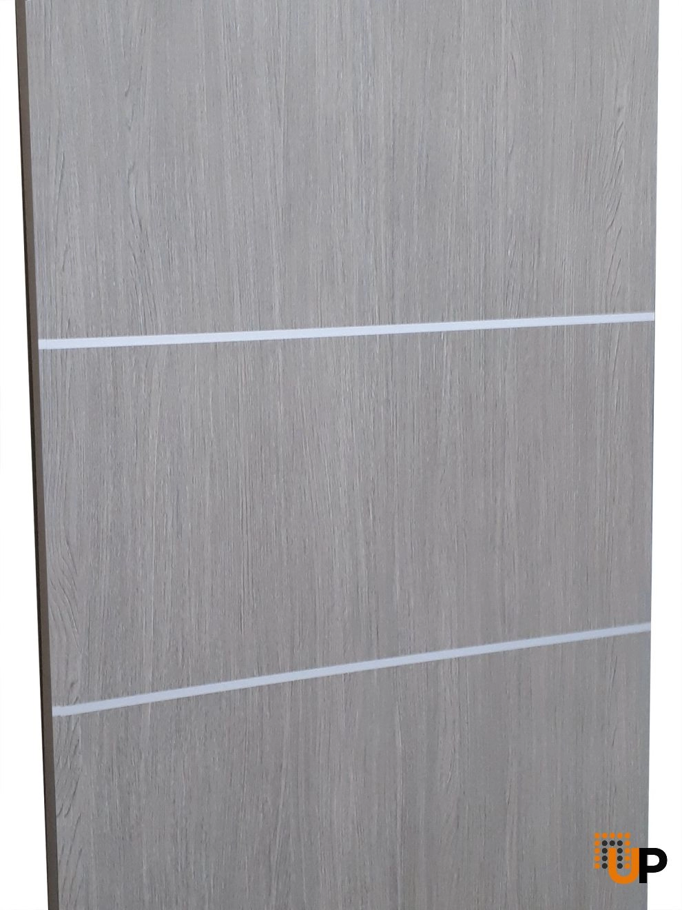 Double solid wood with honeycomb french interior swing double door | Planum 0020 Grey Oak | 36 x 80 (2* 18x80) photo#3
