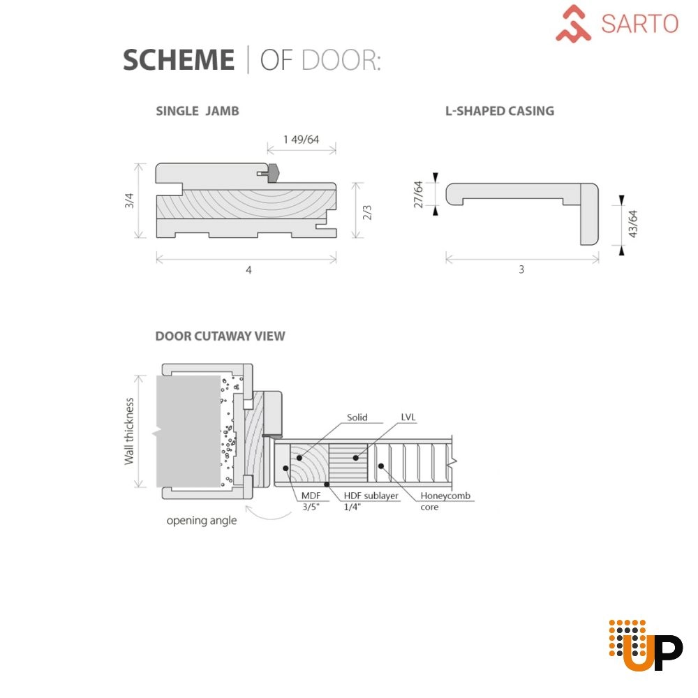 Single solid wood with honeycomb modern interior swing door | Planum 0410 Black Matte | 18 x 80 photo#4