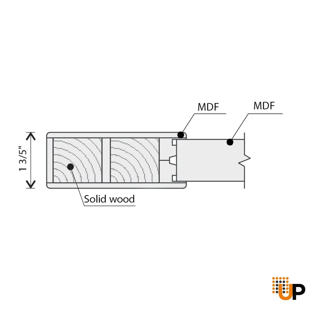 Double solid core sliding luxury interior closet bypass door with frosted glass | Planum 2102 Ginger Ash | 36 x 80 (2* 18x80) photo#5