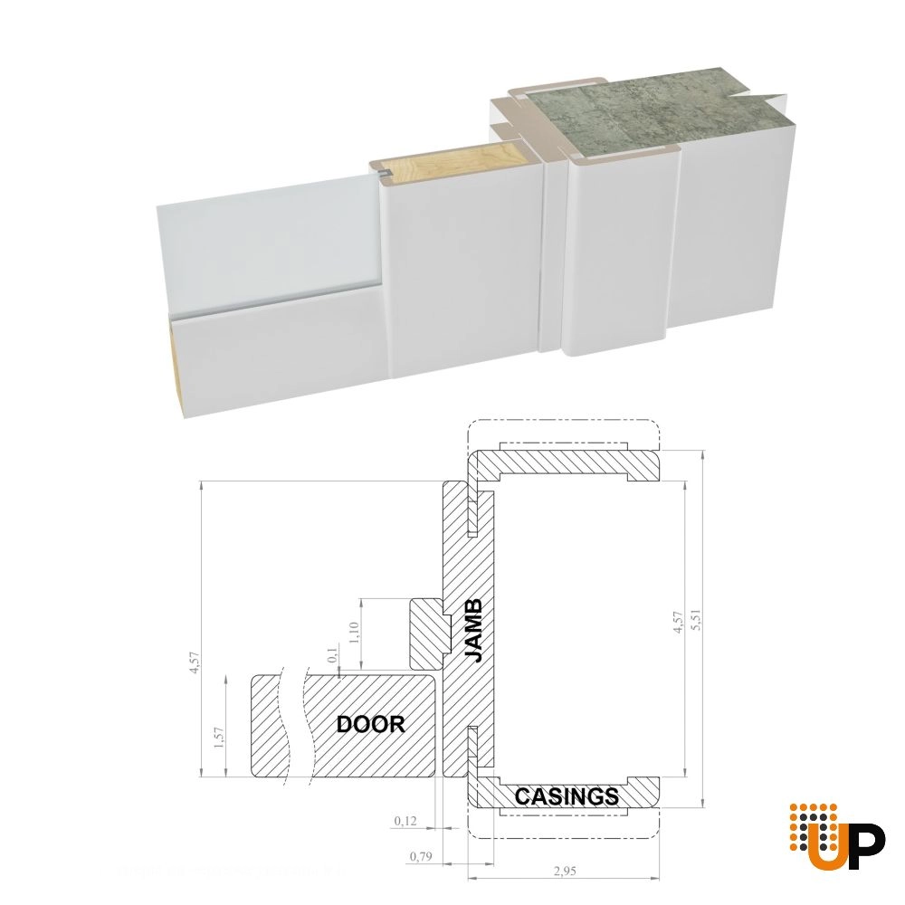 Double mdf french interior swing double door with frosted glass | Quadro 4113 Black Matte | 60 x 80 (2* 30x80) photo#4
