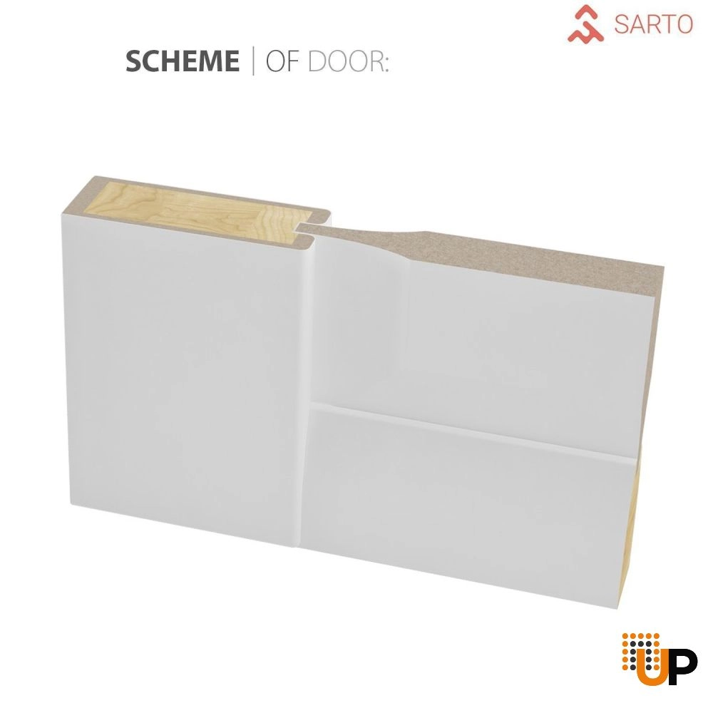 Single solid core interior door slab | Lucia 31 White | 18 x 80 photo#5