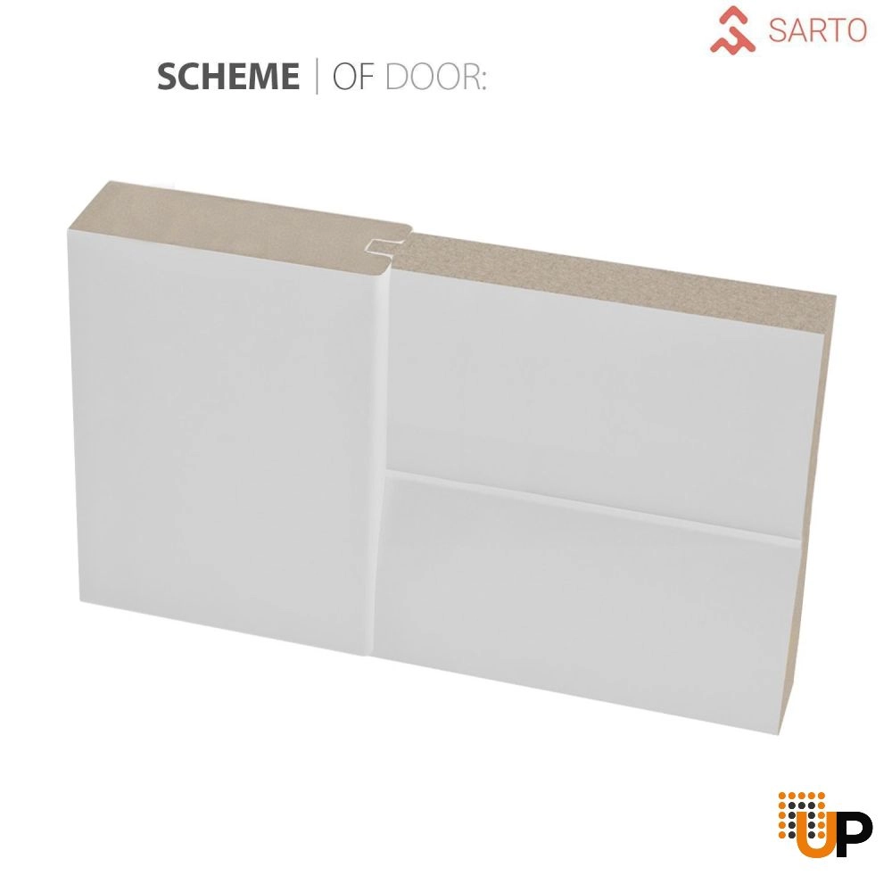 Quadro 4088 interior door slab 32x80 white Photo #2