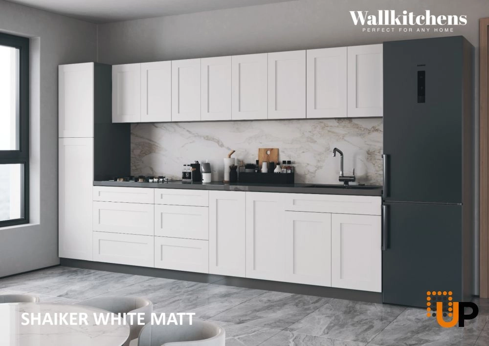 Kitchen Elegant Collection White Matte Color Base Size 11Ft Wide photo#2