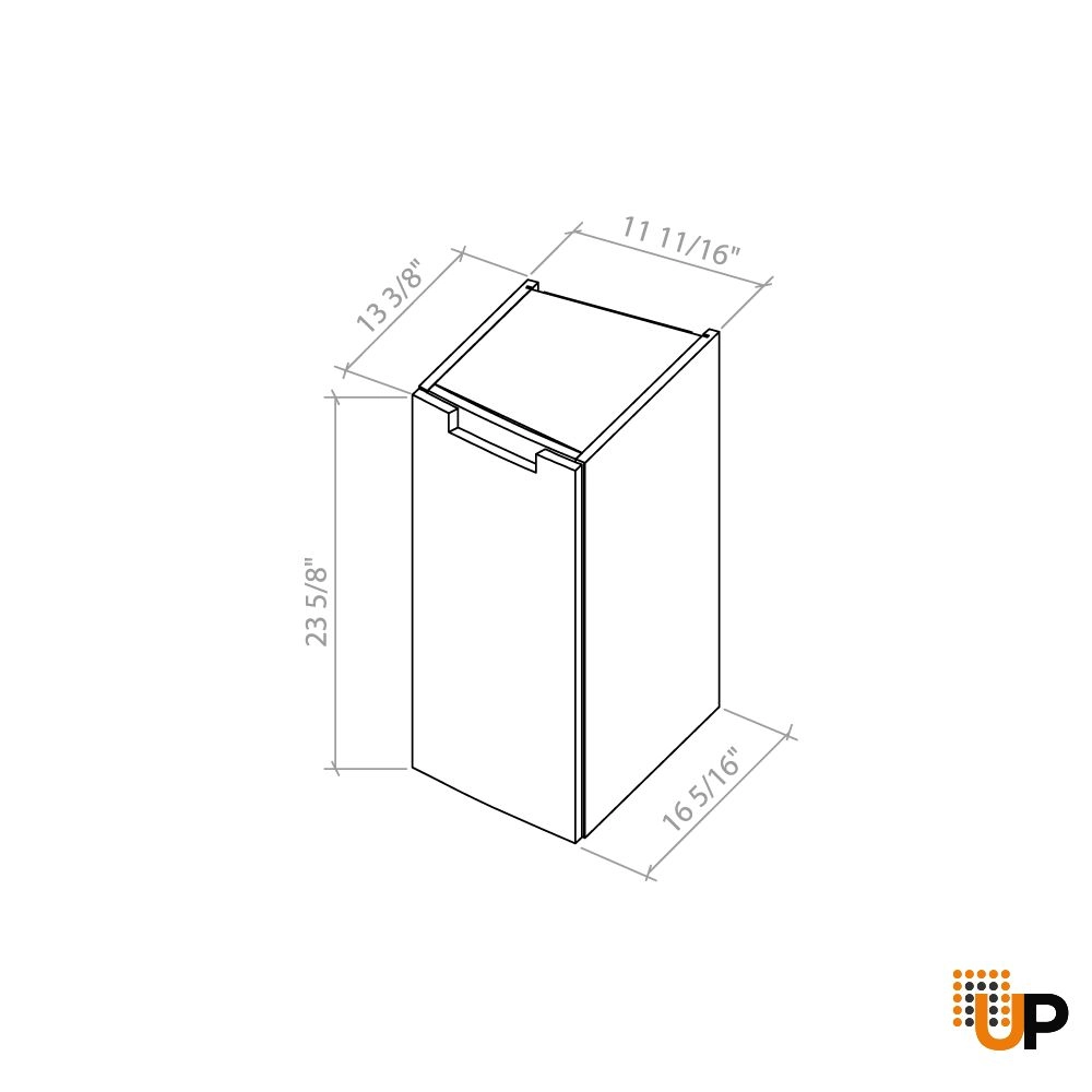 Side Vanity Cabinet Delux Collection Rosewood Color 12" - Left photo#6