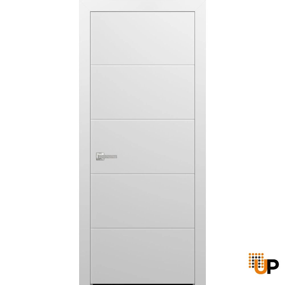 Single solid wood with honeycomb interior swing door | Planum 0770 Painted White | 18 x 80 photo#1