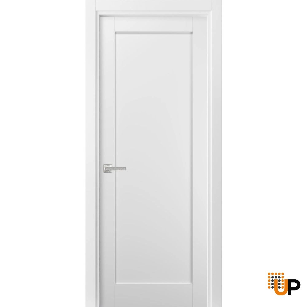 Single mdf shaker interior swing door | Quadro 4111 White | 18 x 80 photo#1