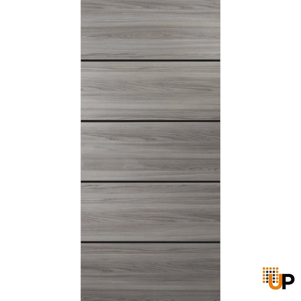 Single solid wood with honeycomb modern interior door slab | Planum 0015 Ginger Ash | 18 x 80 photo#1