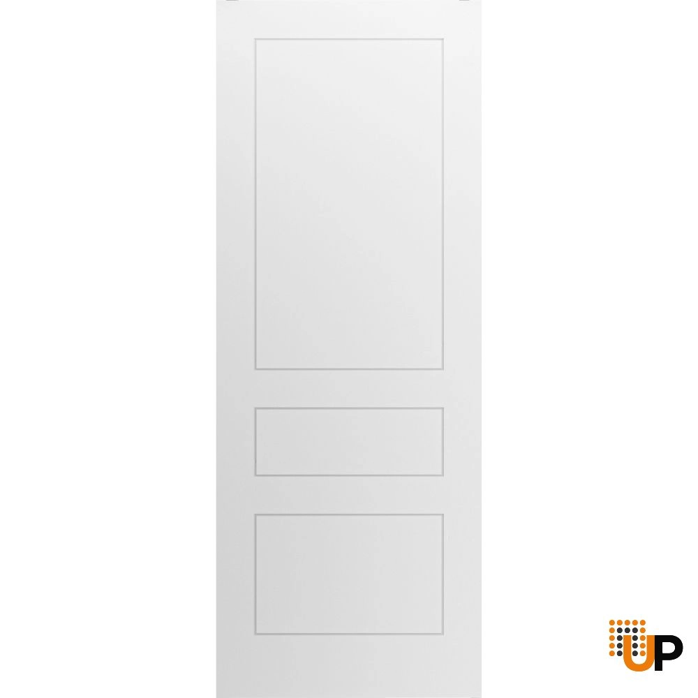 Single solid core interior door slab | Mela 0733 Painted White | 18 x 80 photo#1