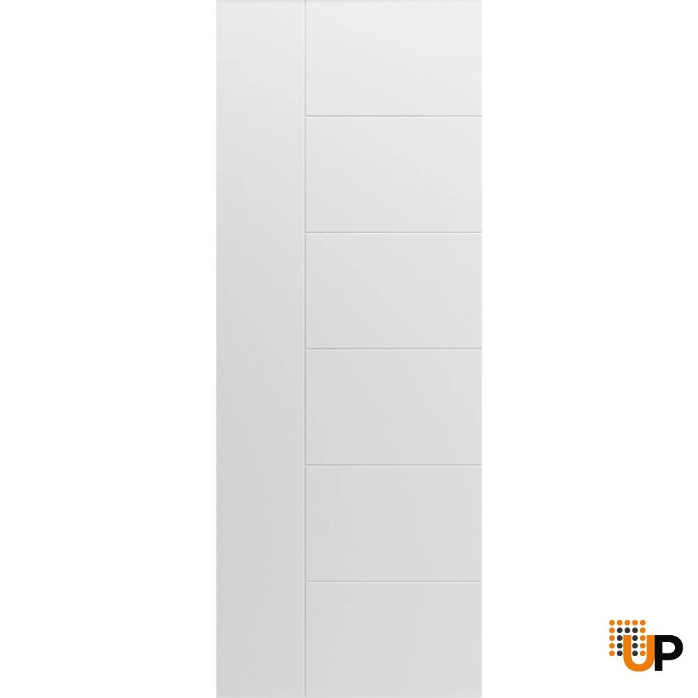 Single solid core flush interior door slab | Mela 0716 Painted White | 28 x 80 photo#1