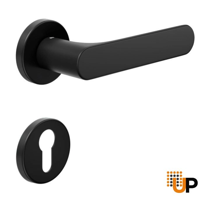 Door Euro Handle SPOT for Magnetic Lock, Black, Entry photo#1