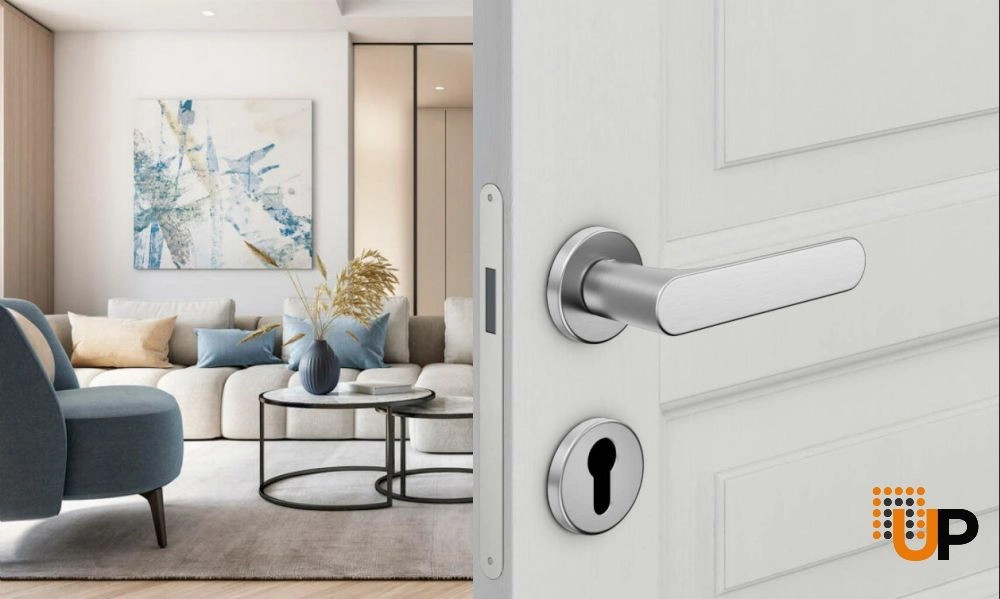 Door Euro Handle SPOT for Magnetic Lock, Satin Chrome, Privacy photo#2